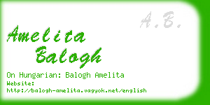 amelita balogh business card